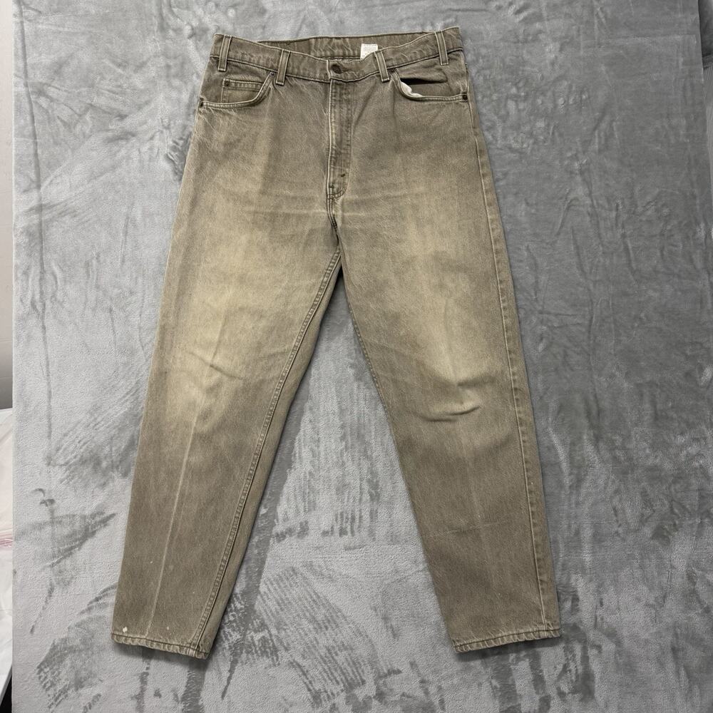 Vtg Levis 550 Orange Tab Jeans 36x30 (Fits34x30) Great FadeUSA Made Olive Green